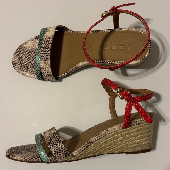 AEROSOLES Colorful Witt Wedge Sandals - Picture 3 of 5